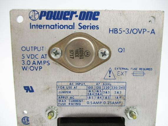 POWER ONE HB5-3/OVP-A 230/240V 0.25A UNMP