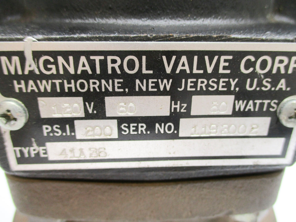 MAGNATROL VALVE 41A36 120V 200PSI NSNP