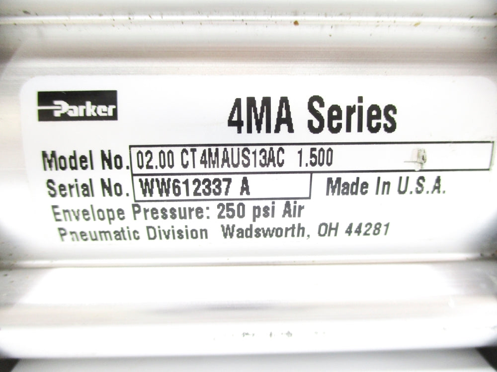 PARKER 02.00CT4MAUS13AC1.500 250PSI (AS PICTURED) NSNP