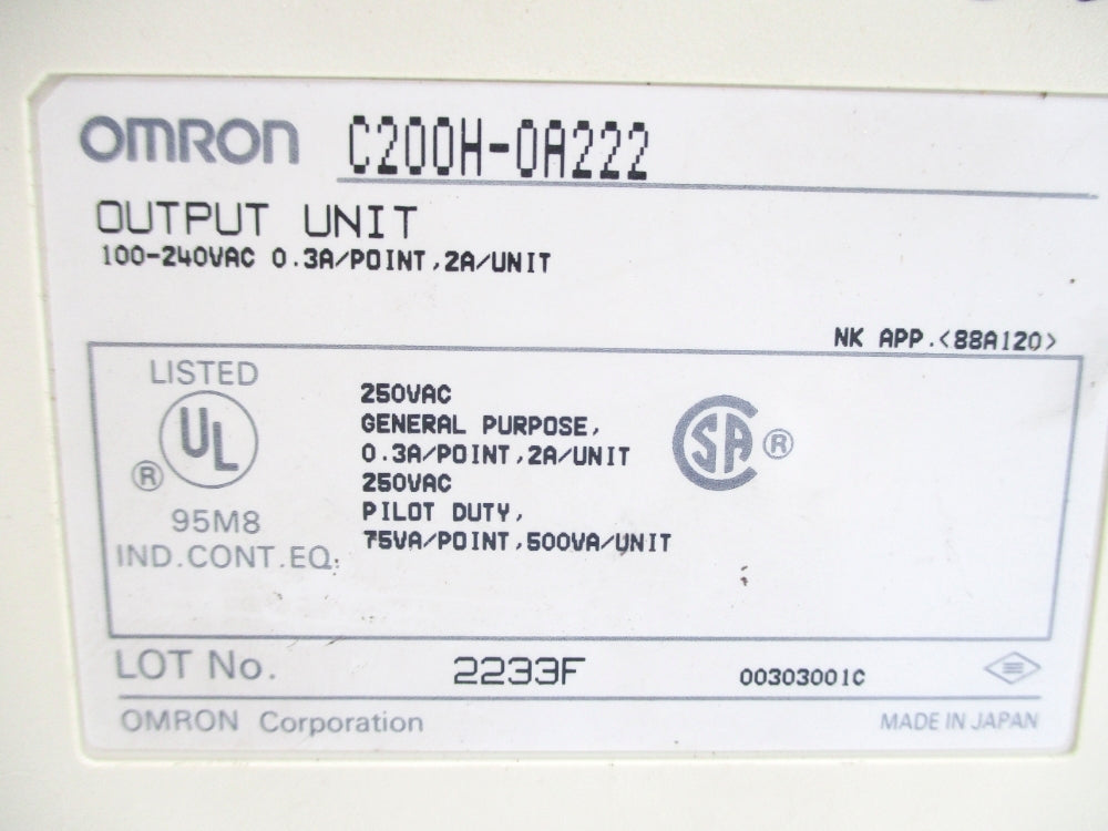 OMRON C200H-OA222 UNMP