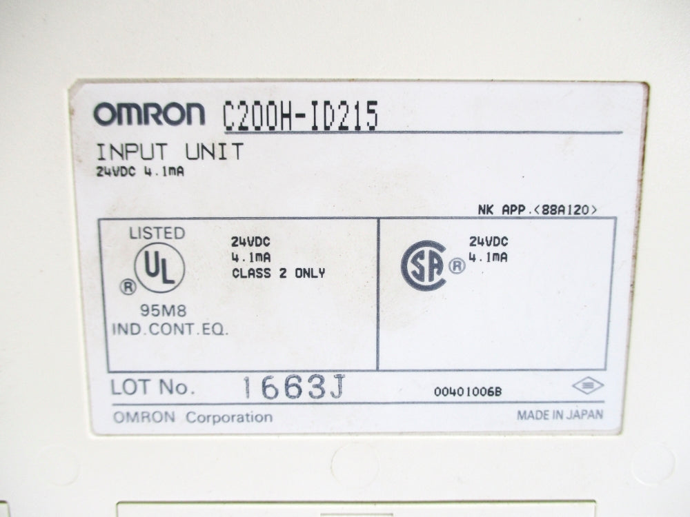 OMRON C200H-ID215 UNMP