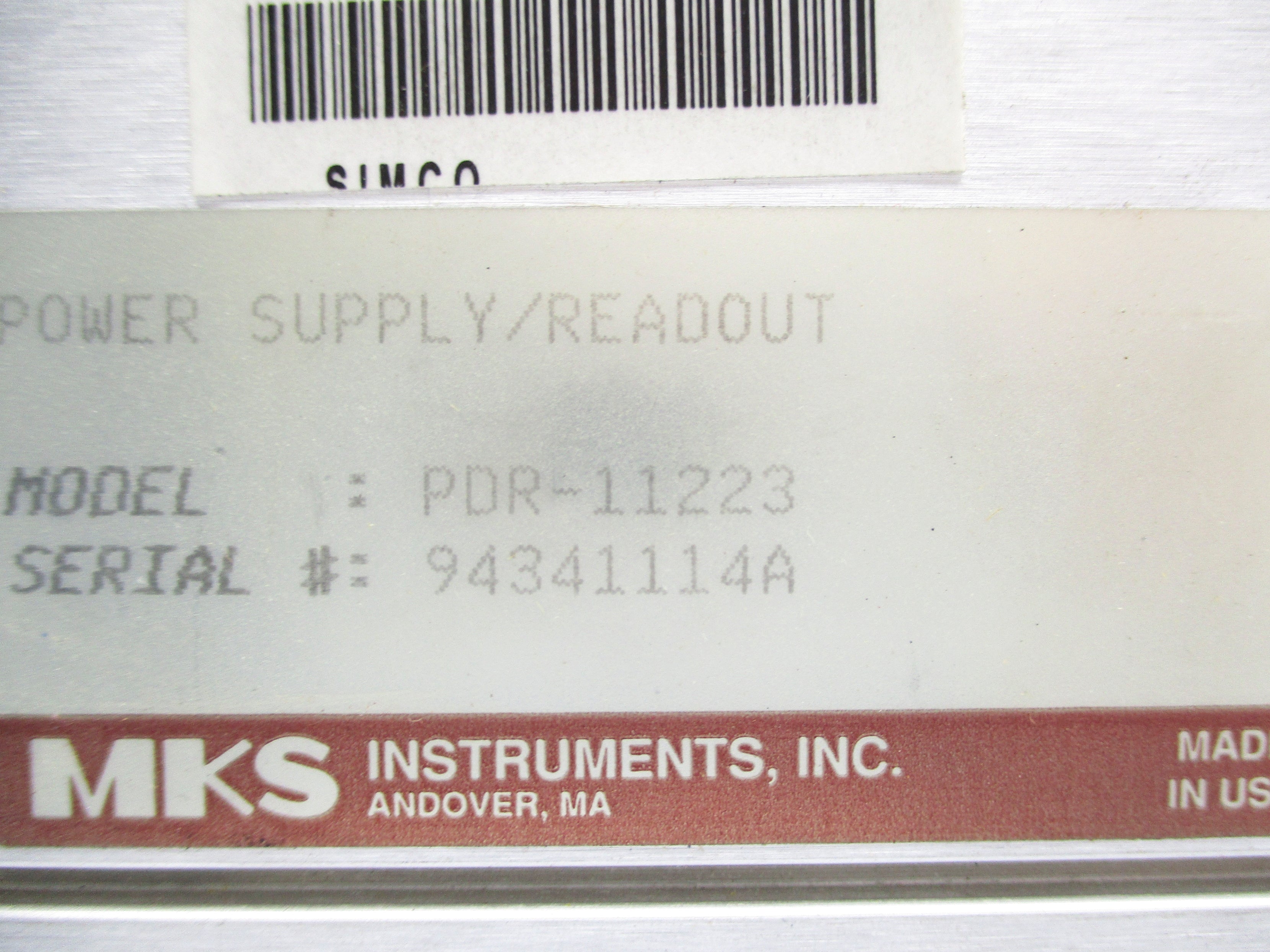 MKS INSTRUMENTS PDR-C-1C PDR-11223 NSNP