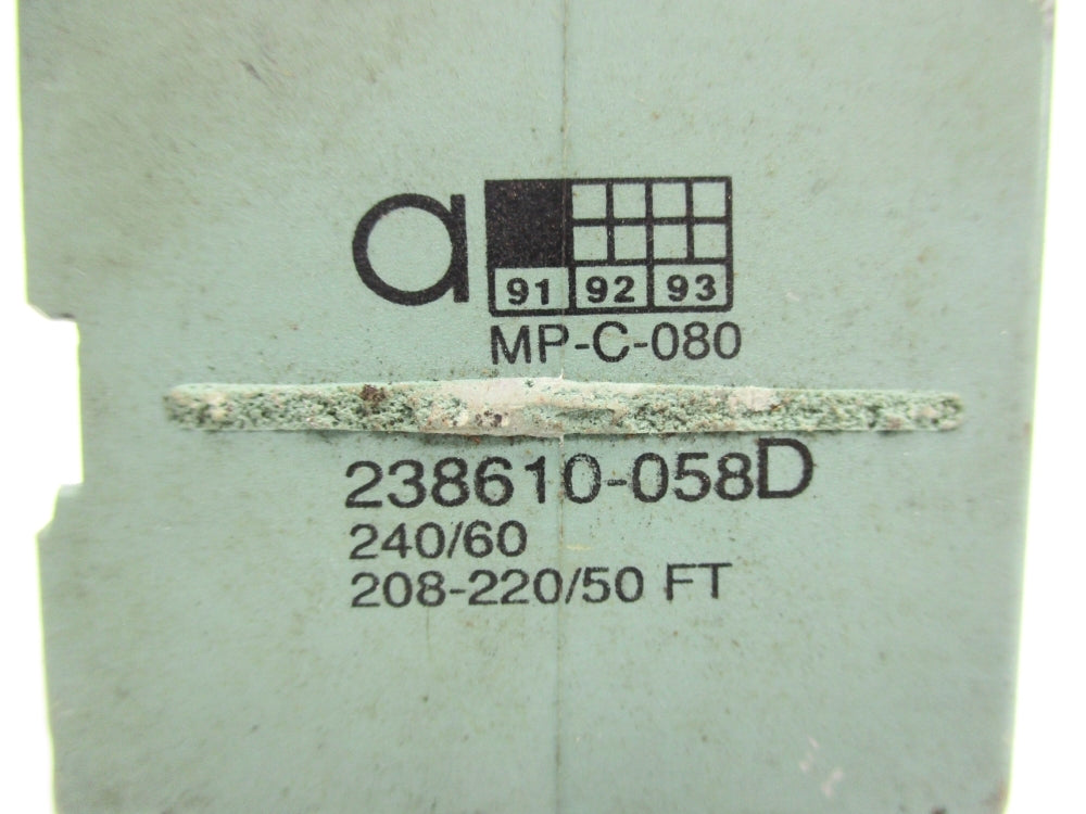 ASCO 238610-058D MP-C-080 UNMP
