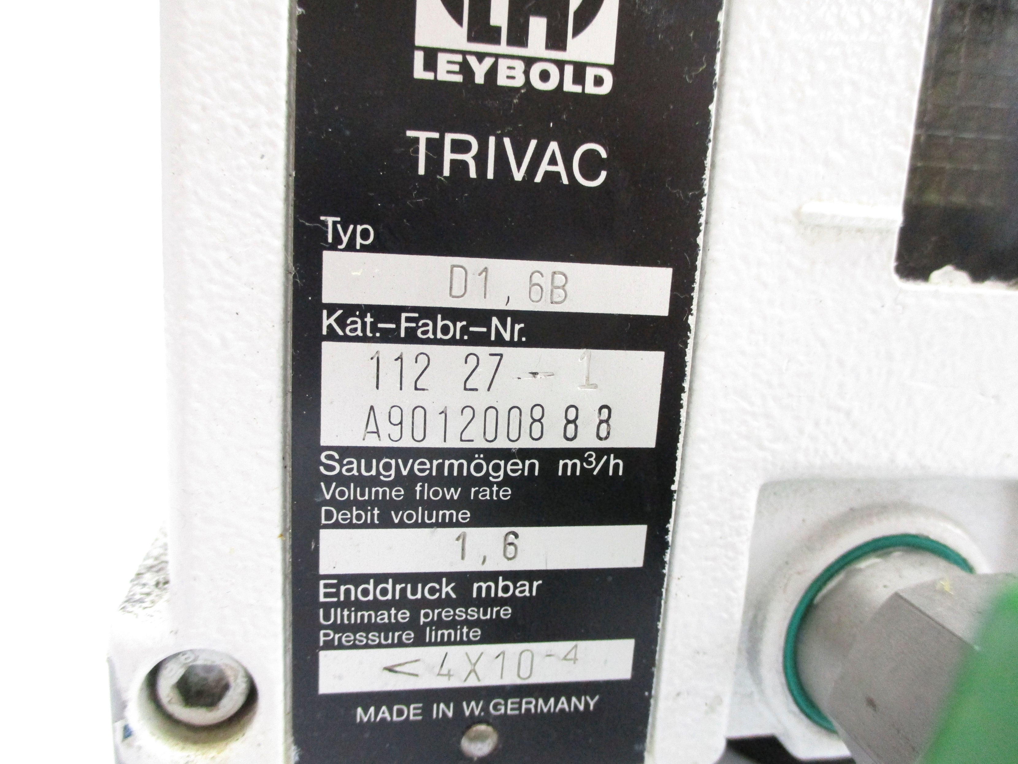 LEYBOLD D1,6B UNMP