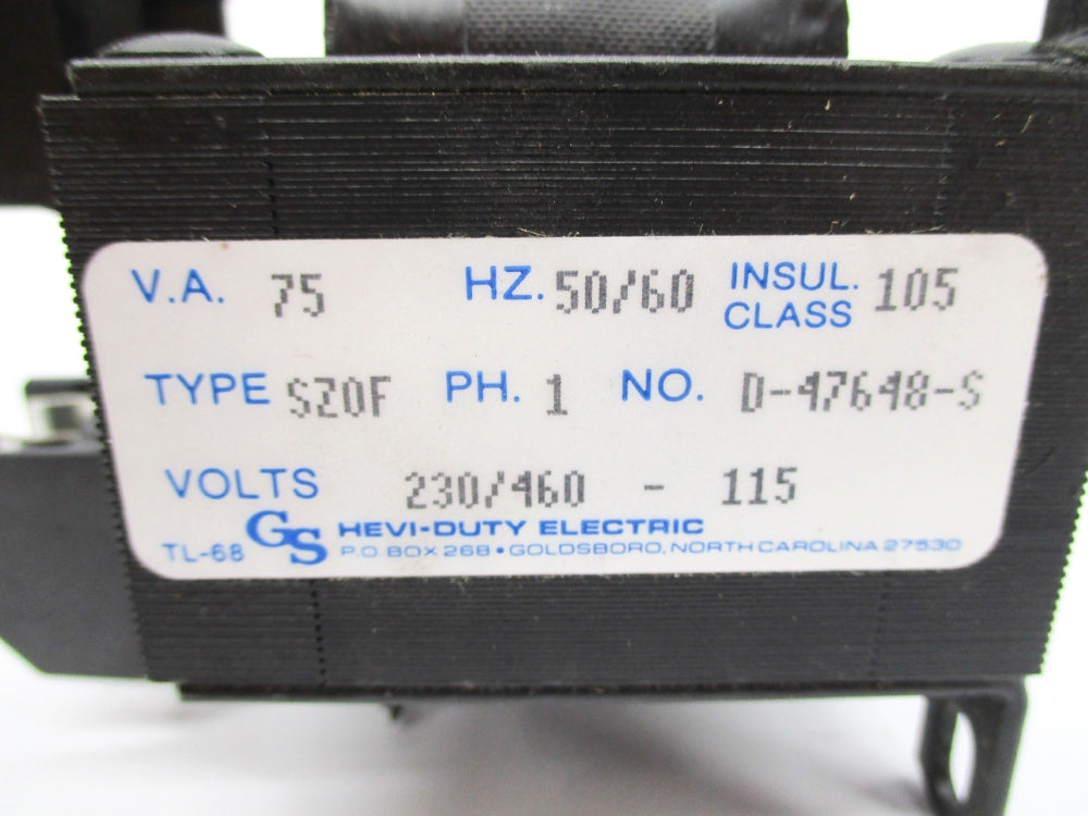 HEVI-DUTY ELECTRIC D-47648-S 75VA NSNP