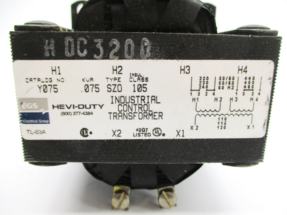 EGS HEVI-DUTY Y075 .075KVA NSNP