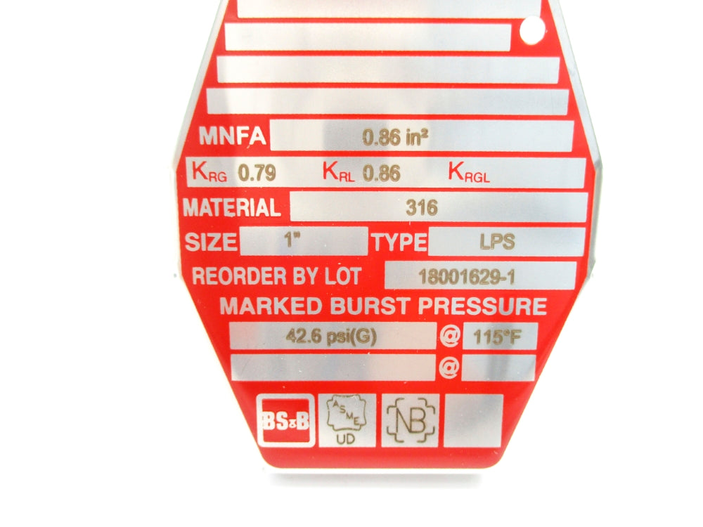 BS&B SAFETY SYSTEMS LPS-1 42.6PSIG NSMP