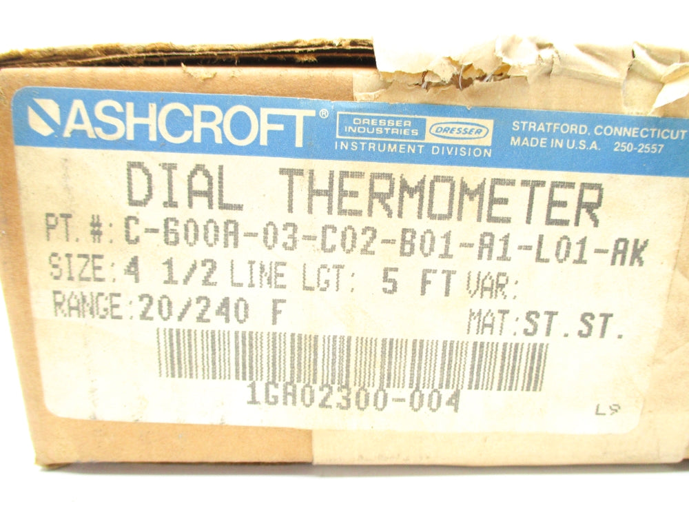 ASHCROFT C-600A-03-C02-B01-A1-L01-AK 20/240F NSFS