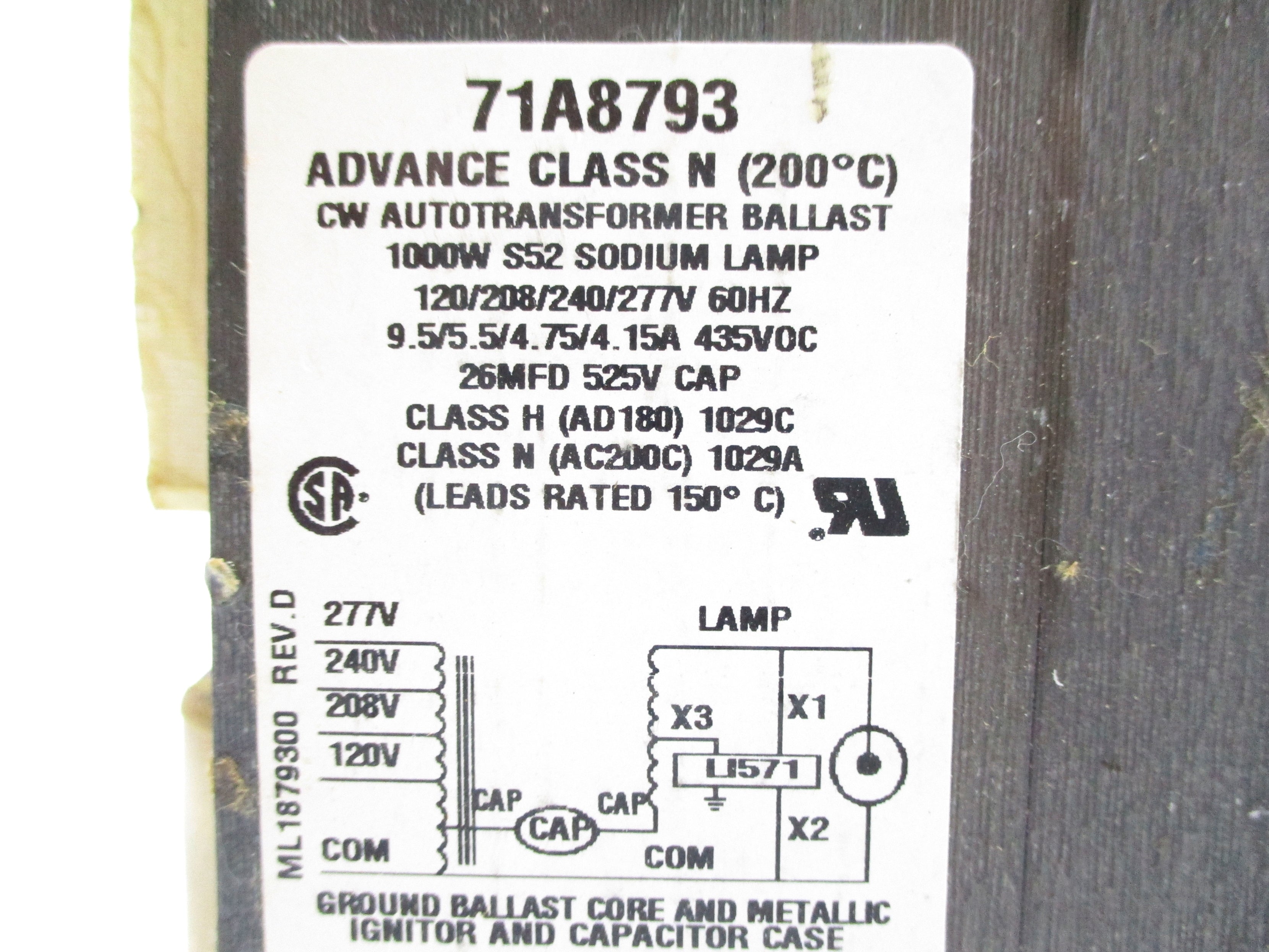 ADVANCE 71A8793 (AS PICTURED) NSNP