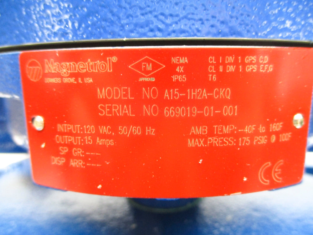 MAGNETROL A15-1H2A-CKQ 175PSIG NSNP