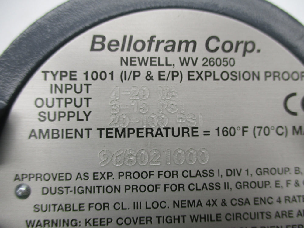 BELLOFRAM 968021000 W/ 960-068-004 20-100PSI NSNP