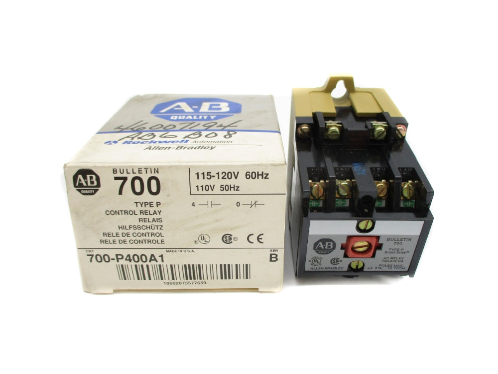ALLEN BRADLEY 700-P400A1 SER. B 110/115-120V 10A (GY/BL) NSMP