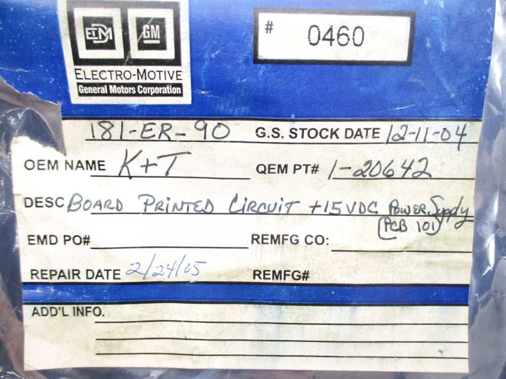 K.T. 1-20642 REMAN