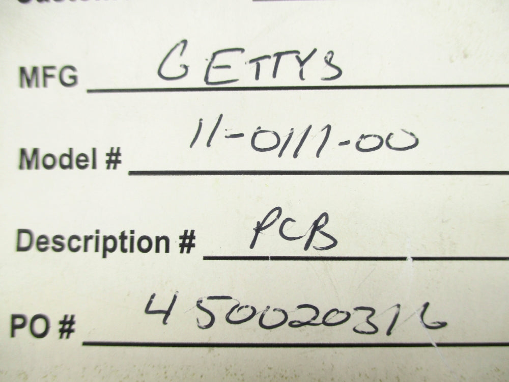 GETTYS 11-0111-00 REMAN