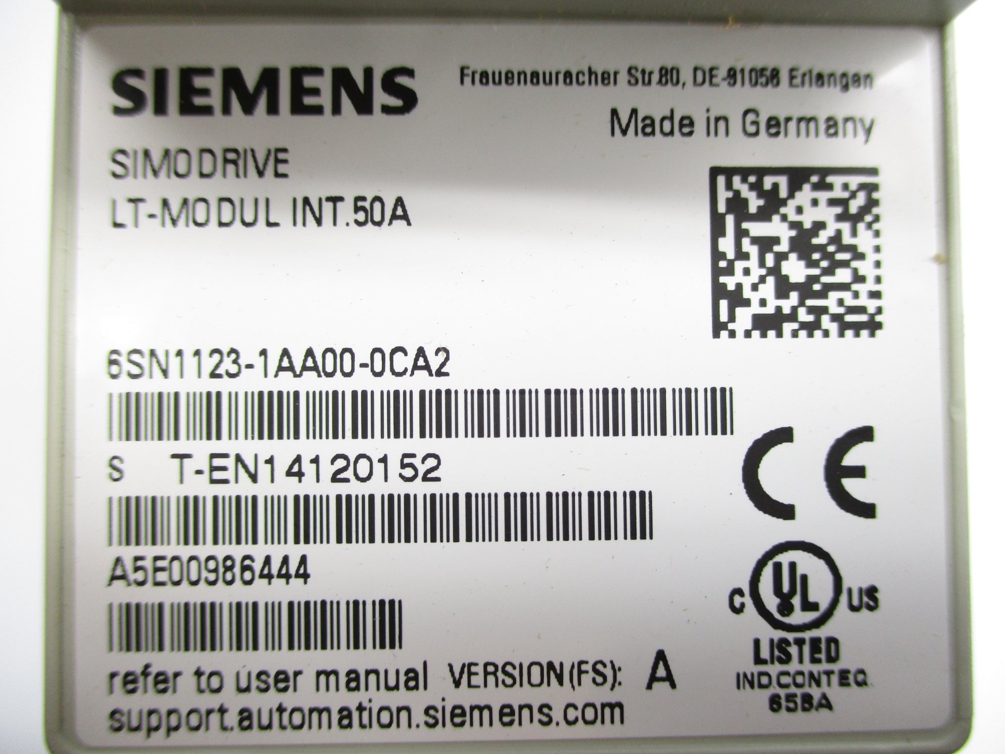 SIEMENS 6SN1123-1AA00-0CA2 NSNP