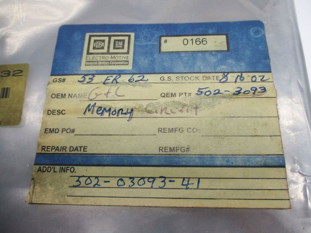 GIDDINGS & LEWIS 502-03093-41 REMAN