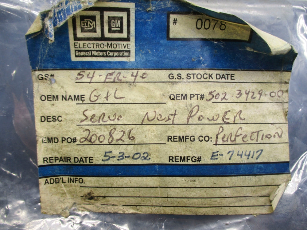 GIDDINGS & LEWIS 502-03429-00 REMAN