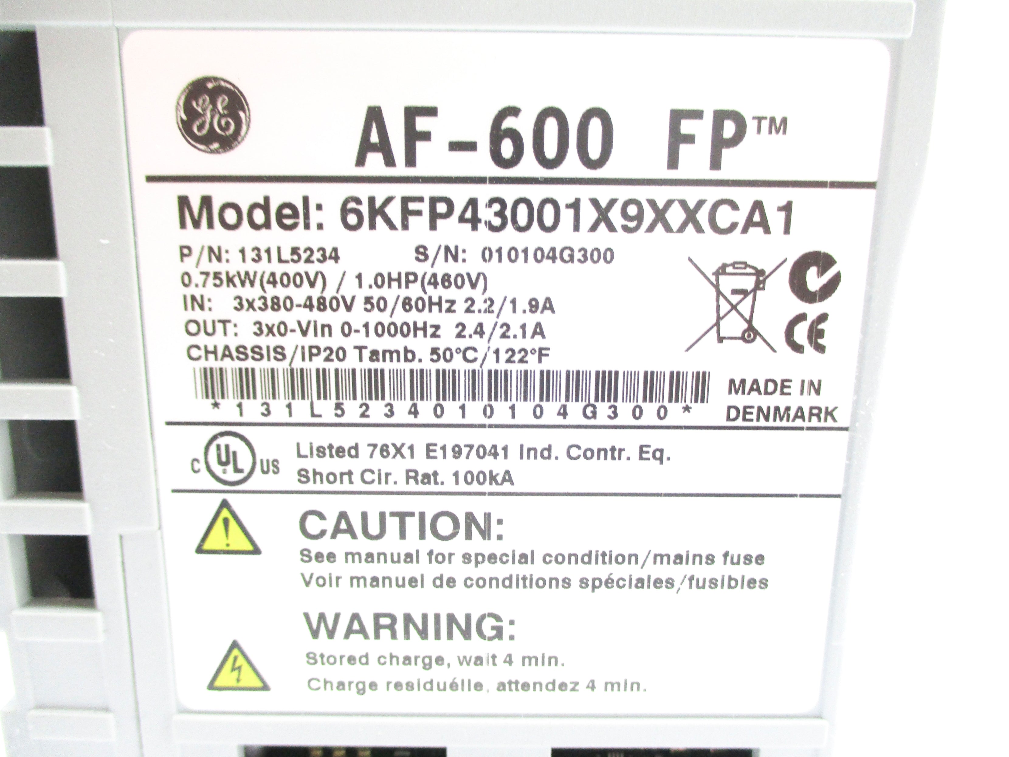 GENERAL ELECTRIC 6KFP43001X9XXCA1 NSNP
