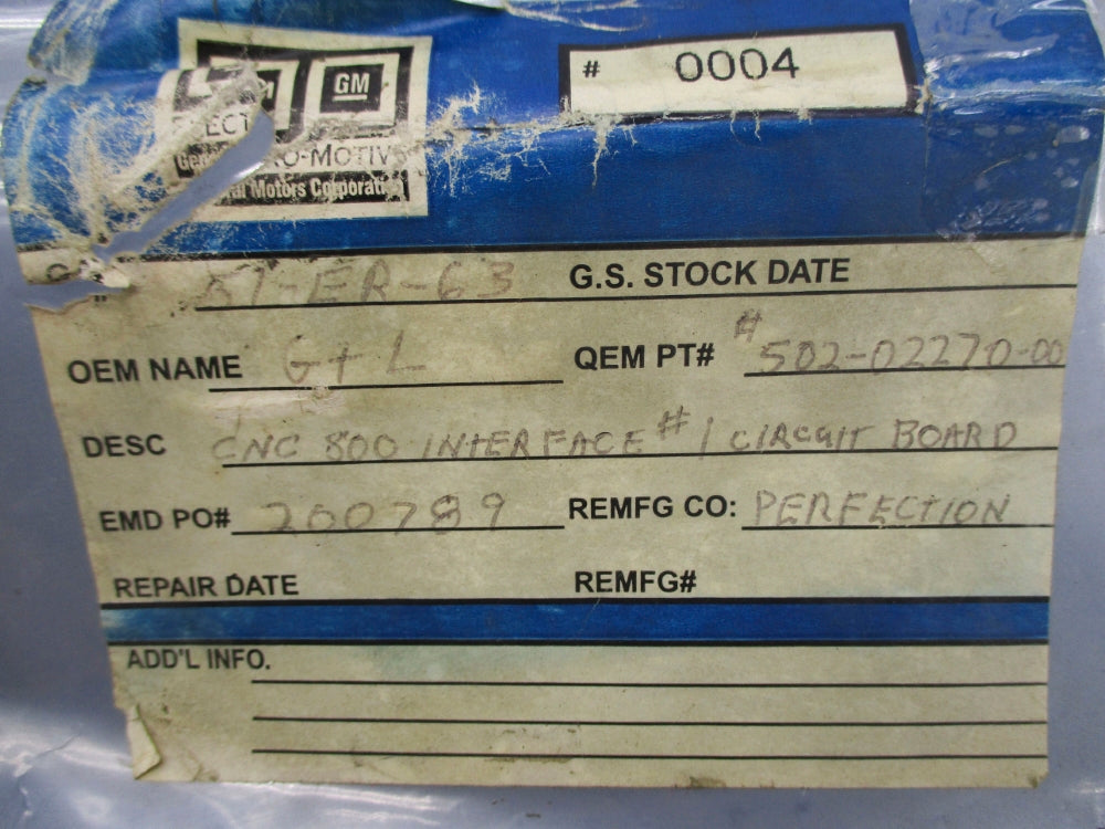 GIDDINGS & LEWIS 502-02770-00 (AS PICTURED) REMAN