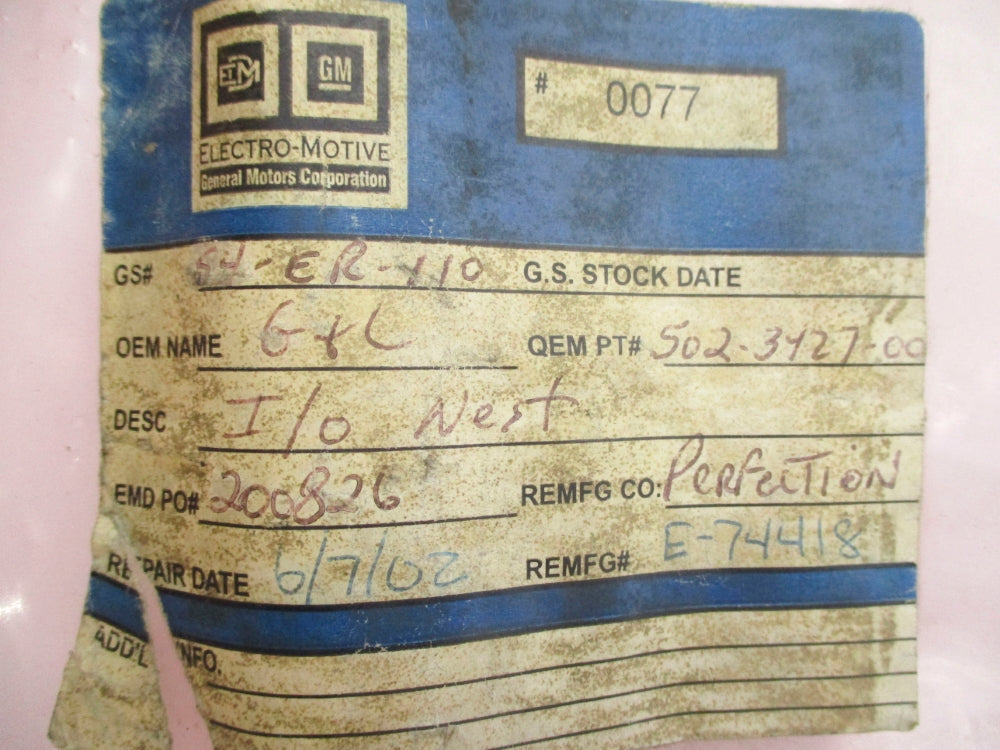 GIDDINGS & LEWIS 502-03427-00 REMAN