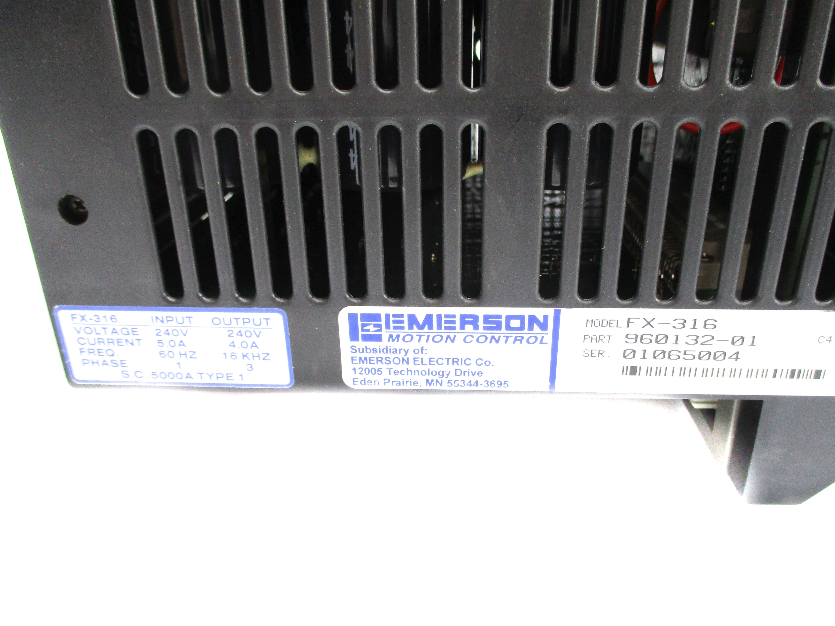 EMERSON FX-316 960132-01 NSNP