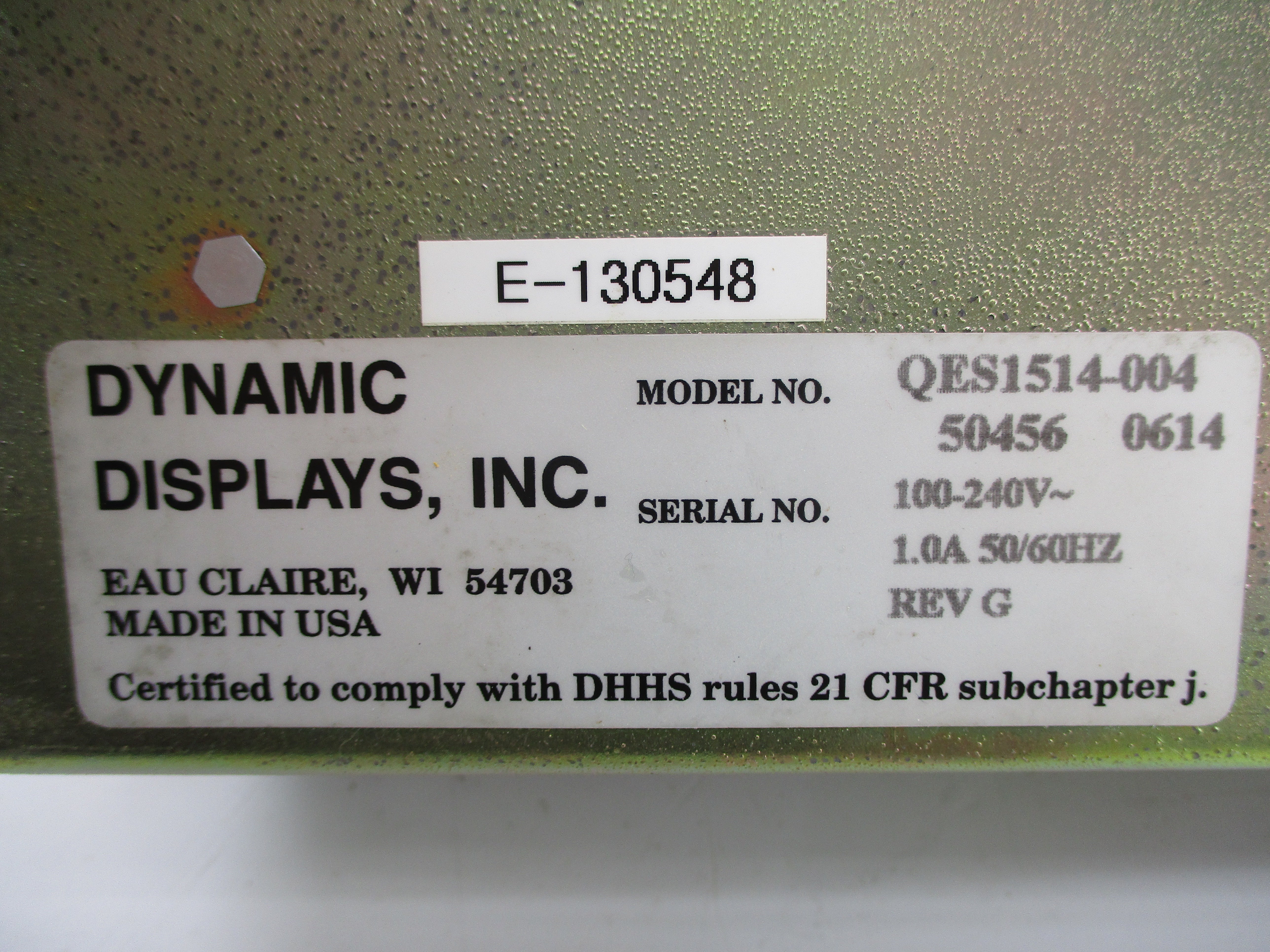 DYNAMIC DISPLAYS QES1514-004 UNMP