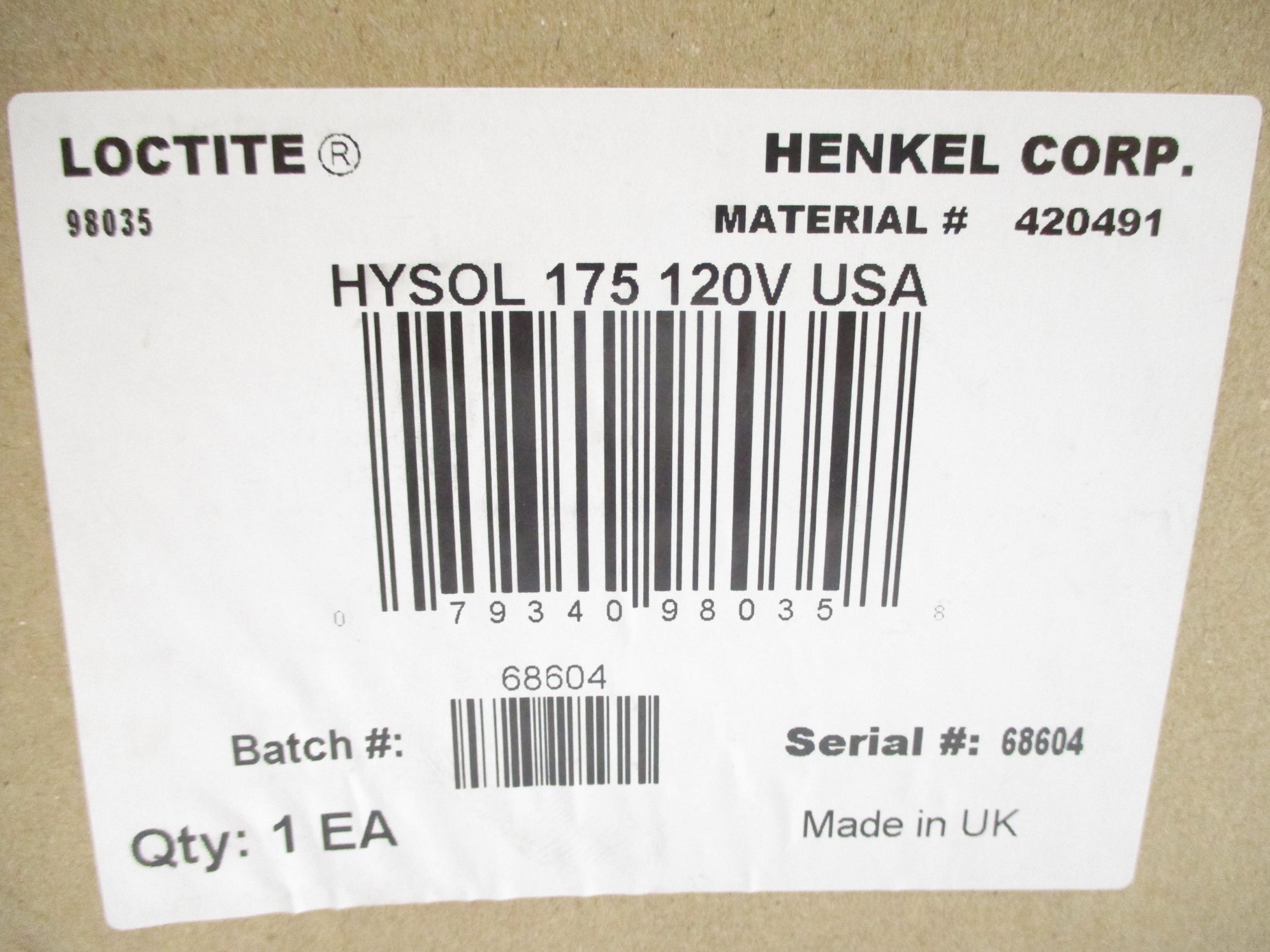 LOCTITE 98035 HYSOL175 NSMP