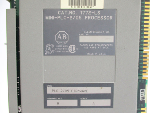 ALLEN BRADLEY 1772-LS SER. A F/W H UNMP