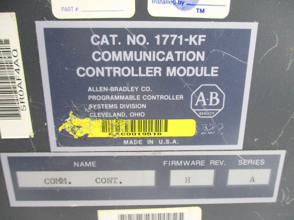 ALLEN BRADLEY 1771-KF SER. A F/W H UNMP