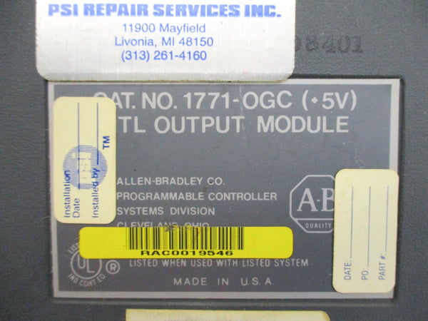 ALLEN BRADLEY 1771-OGC +5VDC (NO TERMINAL) UNMP