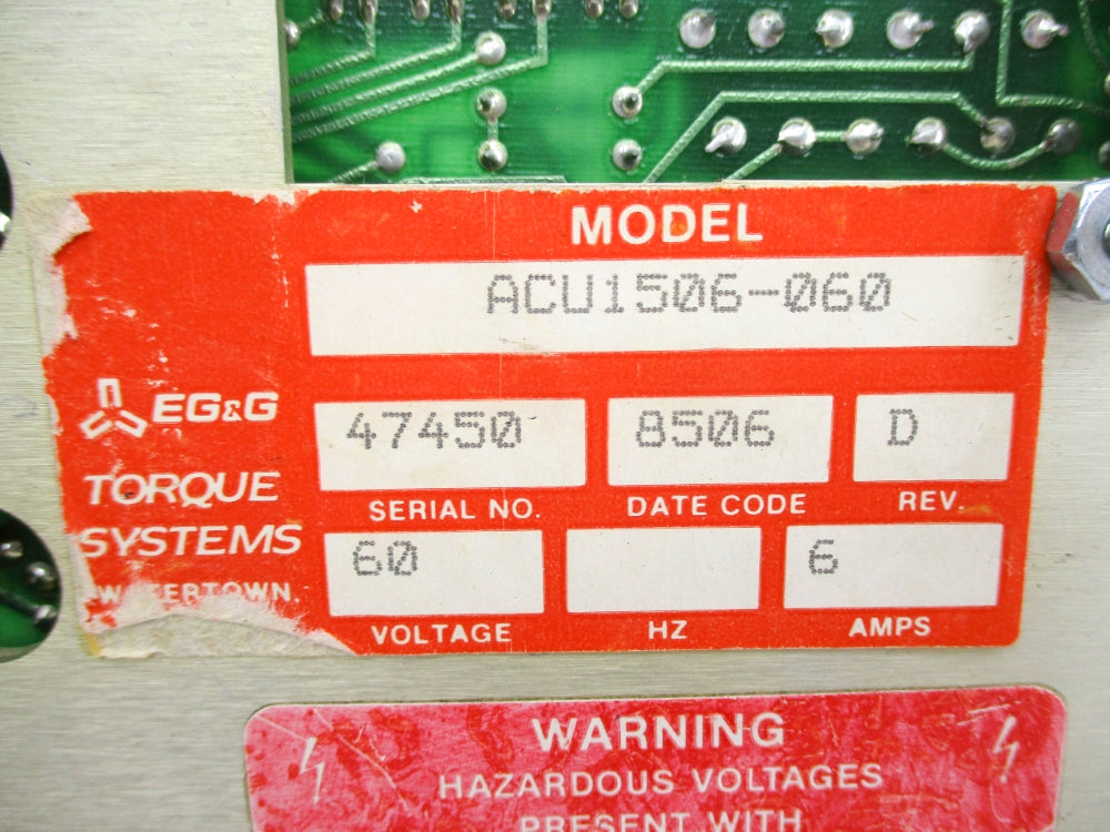 EG&G ACU1506-060 REV. D UNMP