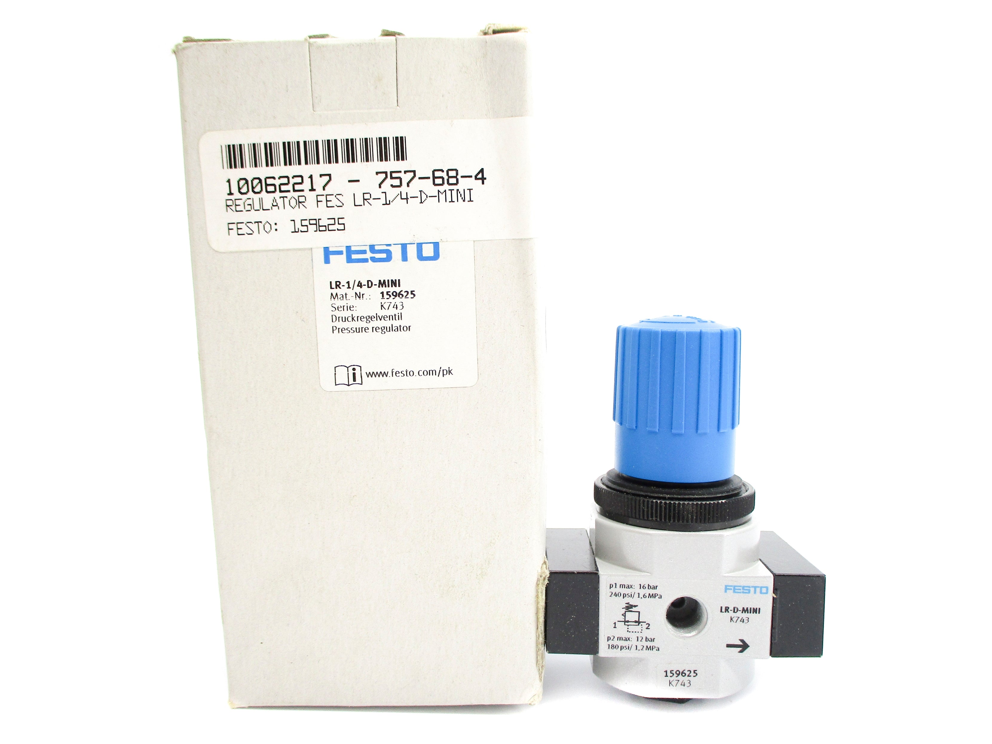 FESTO LR-1/4-D-MINI 159625 240/180PSI NSMP