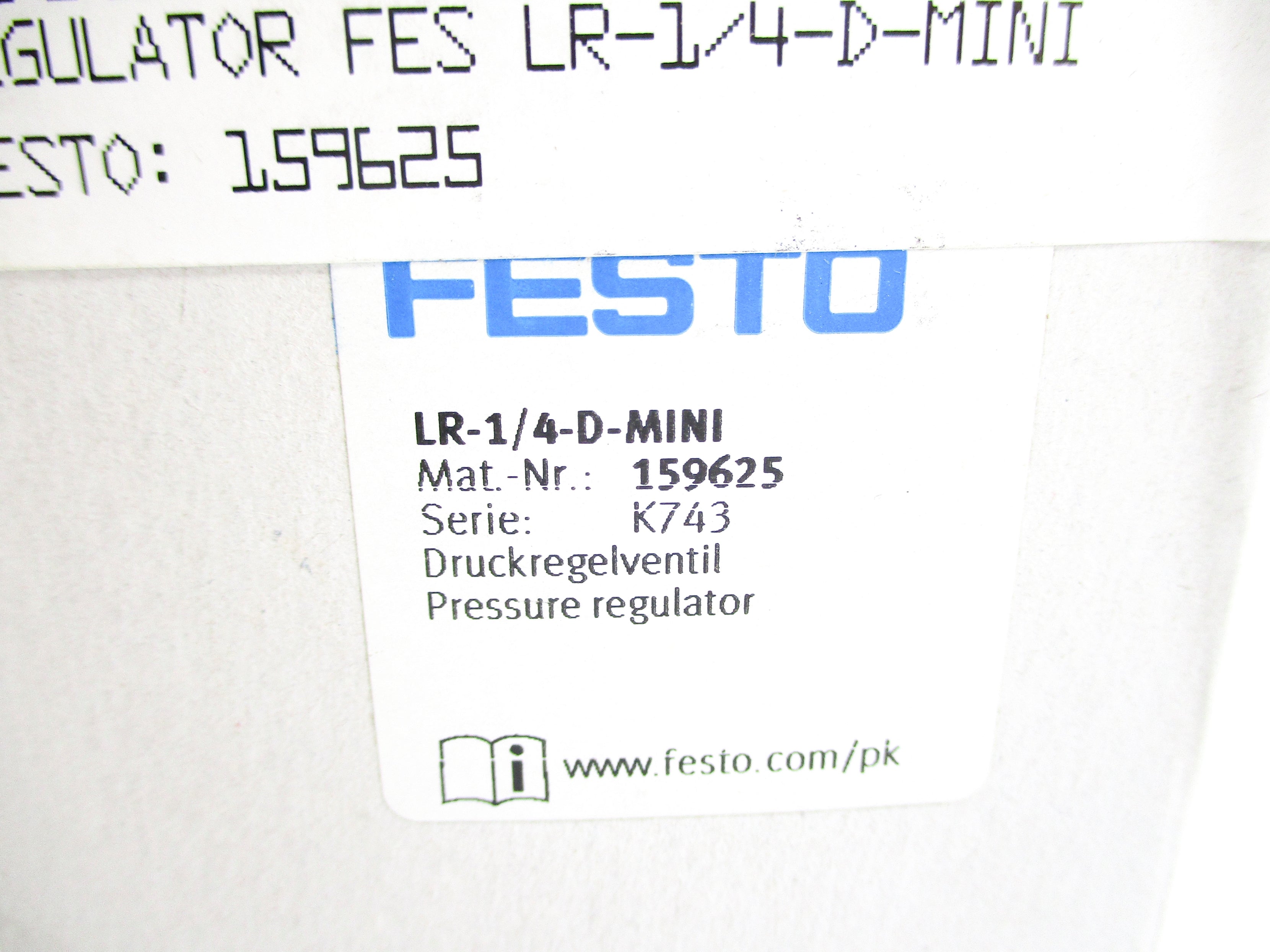 FESTO LR-1/4-D-MINI 159625 240/180PSI NSMP