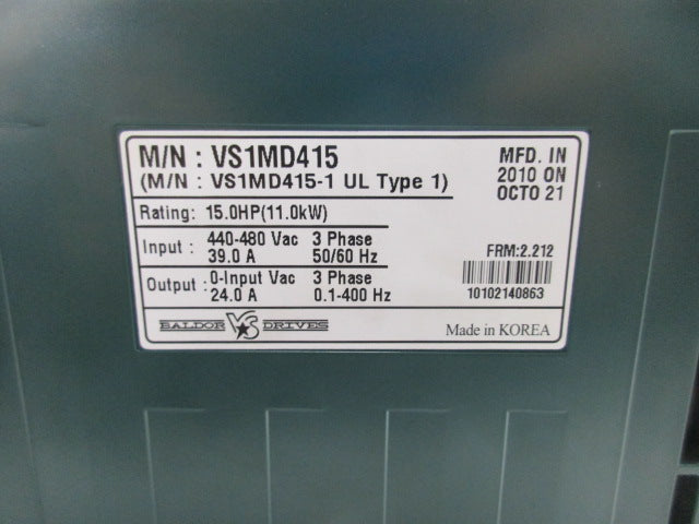 BALDOR DRIVES VSLMD415 NSMP