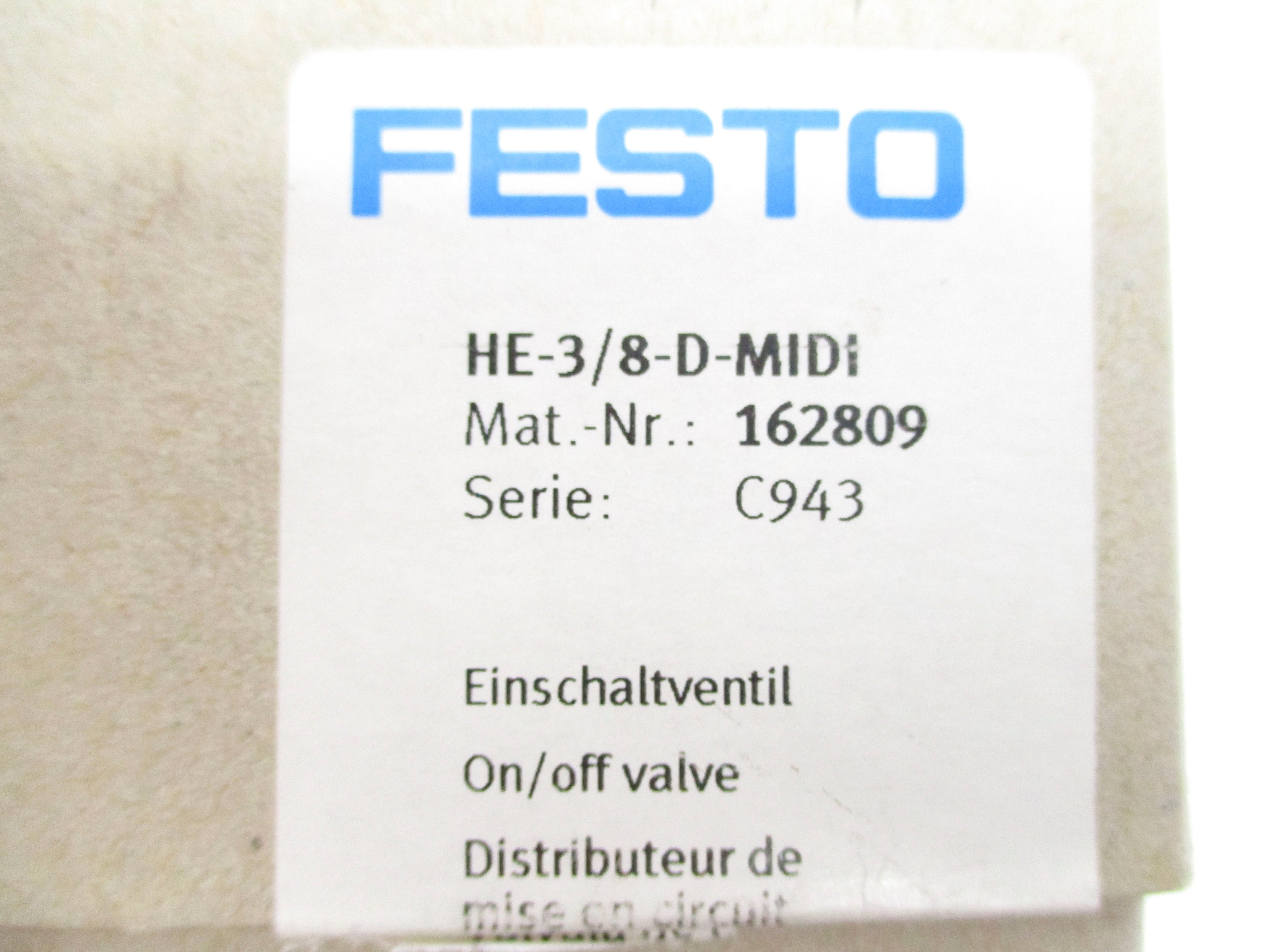 FESTO HE-3/8-D-MIDI NSMP