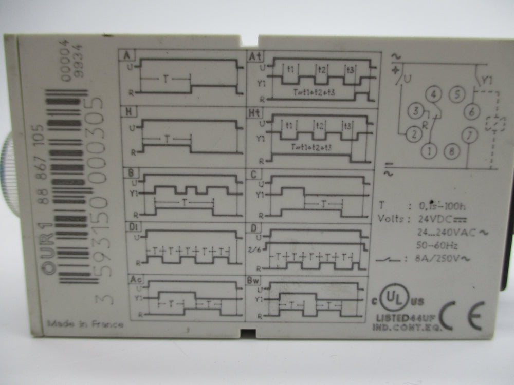 CROUZET OUR1 88-867-105 0.1S-100H 24VDC 8A NSNP