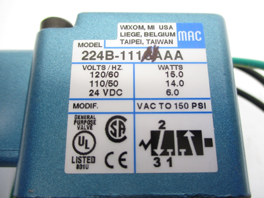 MAC 224B-111CAAA 110/120V 150PSI NSNP