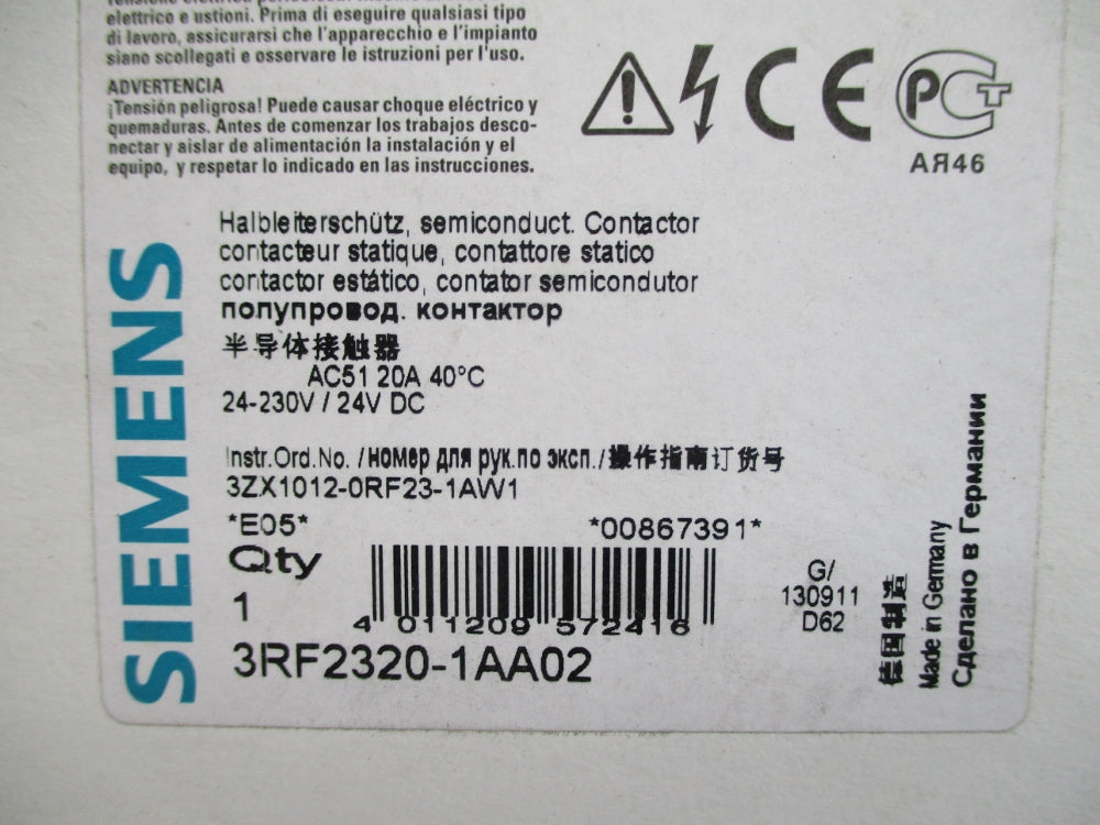 SIEMENS 3RF2320-1AA02 24VDC NSMP