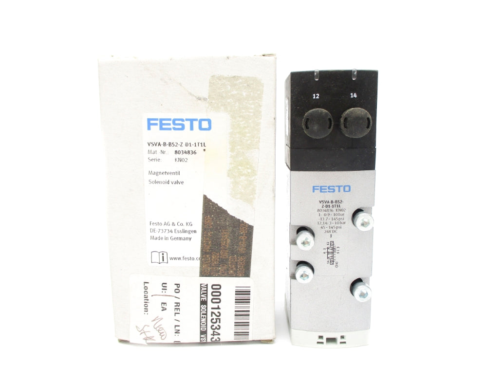 FESTO VSVA-B-B52-Z-D1-1T1L 8034836 45-145PSI 24VDC NSMP