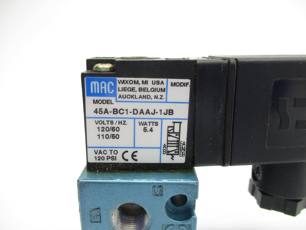 MAC 45A-BC1-DAAJ-1JB 120PSI 110/120V NSNP