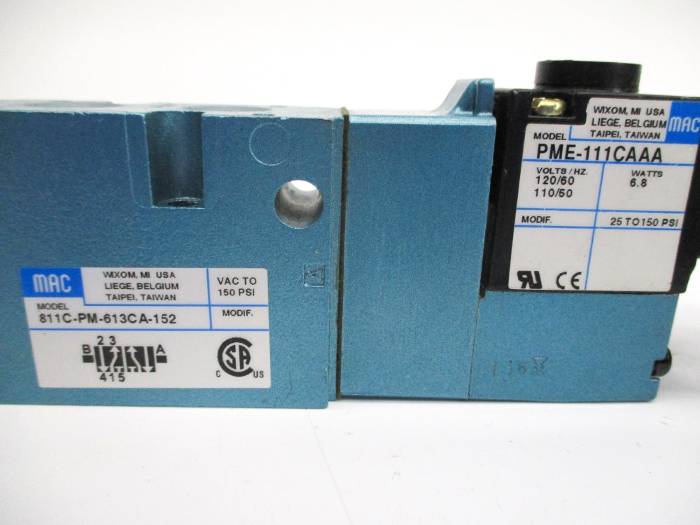 MAC 811C-PM-613CA-152 150PSI 120/60 110/50 NSNP