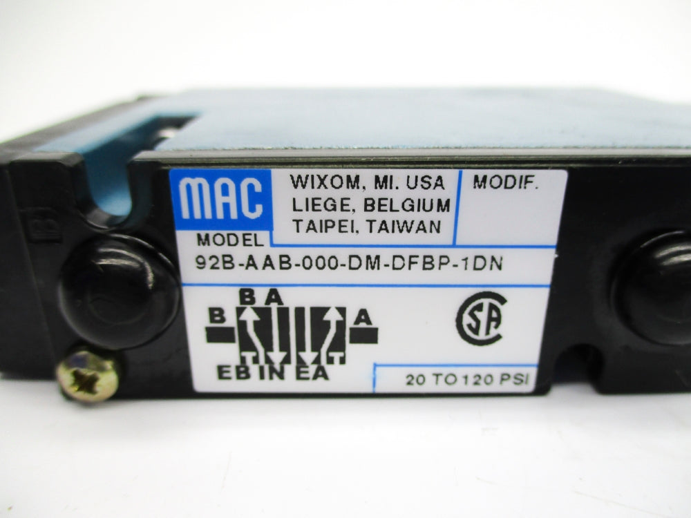 MAC 92B-AAB-000-DM-DFBP-1DN 20-120PSI 24VDC NSNP