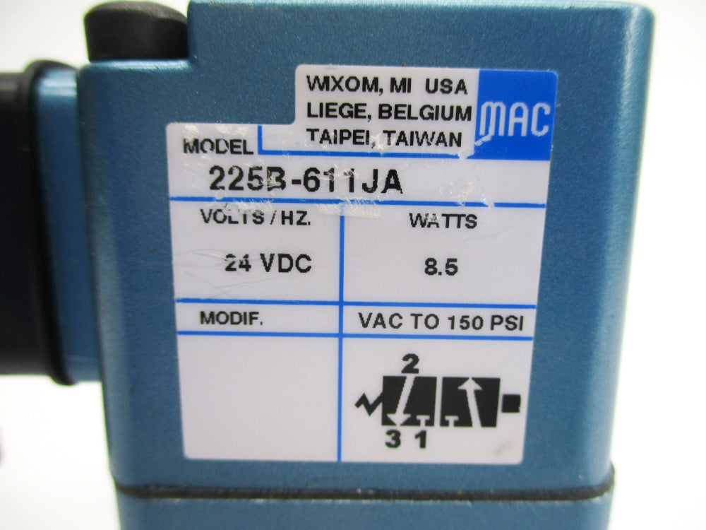 MAC 225B-611JA 150PSI 24VDC NSNP