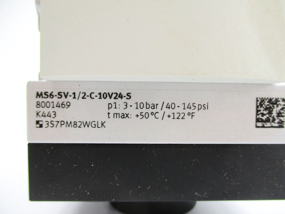 FESTO MS6-SV-1/2-C-10V24-5 8001469 40-145PSI 24VDC NSNP