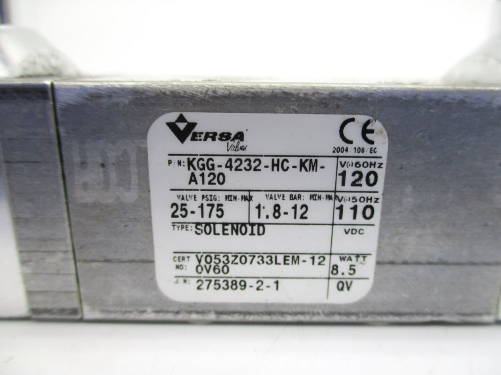 VERSA KGG-4232-HC-KM-A120 25-175PSIG 110/120V NSNP