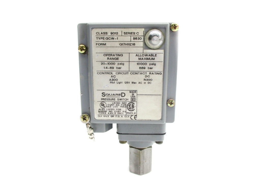SQUARE D 9012GCW1 SER. C 20-1000PSI NSNP