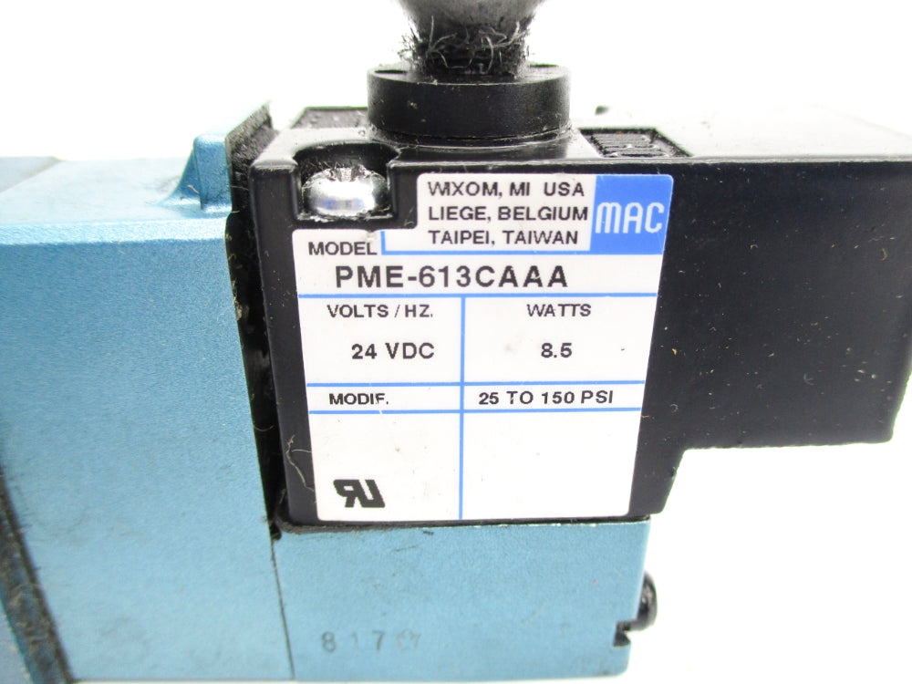 MAC 811C-PM-611CA-152 150PSI 24VDC UNMP