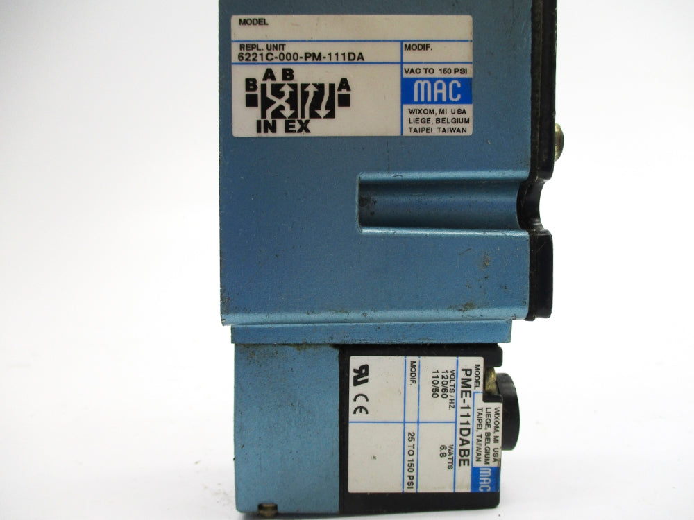 MAC 6221C-000-PM-111DA 110/120V 150PSI UNMP