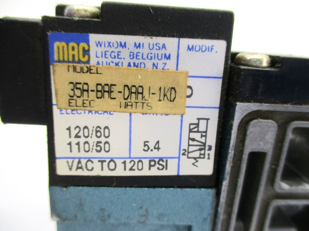 MAC 35A-BAE-DAAJ-1KD 120PSI 120/60 110/50 UNMP
