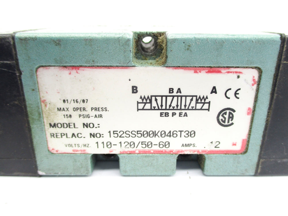 NUMATICS 152SS500K046T30 110/120V .12 150PSI UNMP